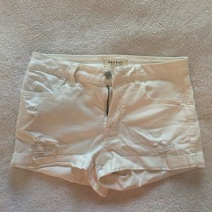 PACSUN Super Stretch Shortie Shorts in Size 26 (White)